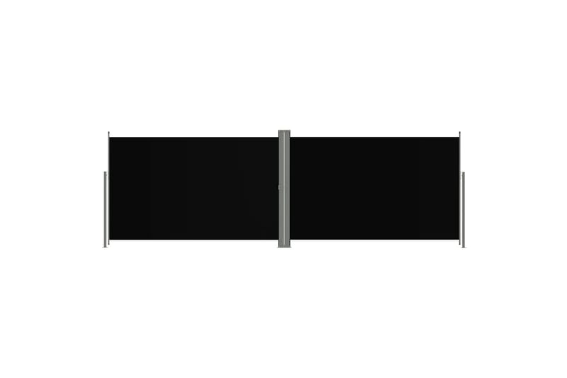 Uttrekkbar sidemarkise 200x600 cm svart - Svart - Sidemarkise - Markiser
