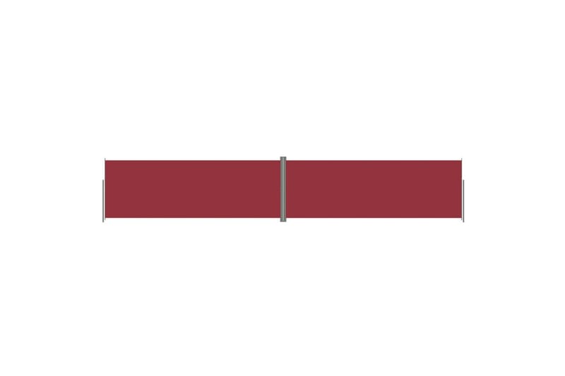 Uttrekkbar sidemarkise 220x1200 cm rød - Rød - Sidemarkise - Markiser