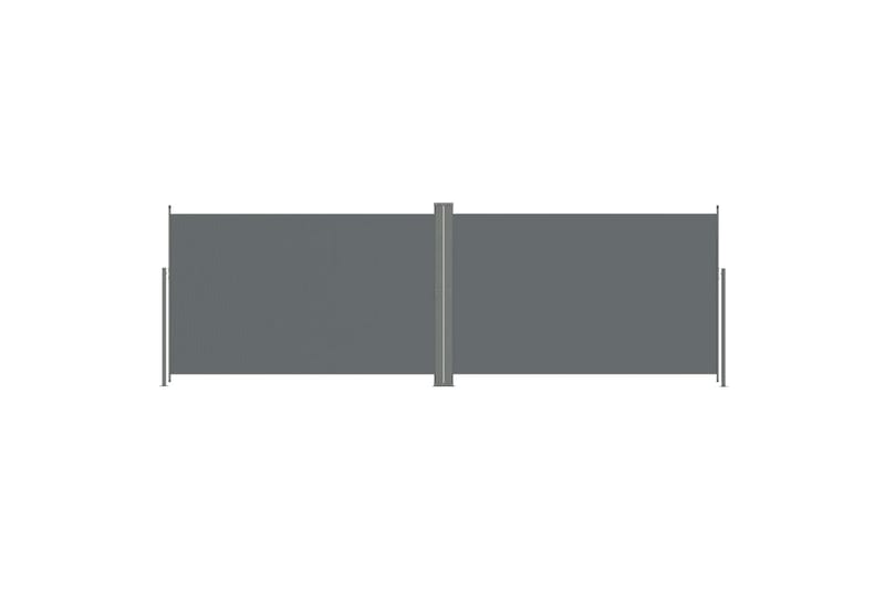 Uttrekkbar sidemarkise 220x600 cm antrasitt - Antrasittgrå - Markiser - Sidemarkise