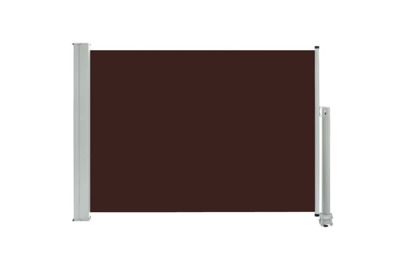 Uttrekkbar sidemarkise 80x300 cm brun - Sidemarkise - Markiser