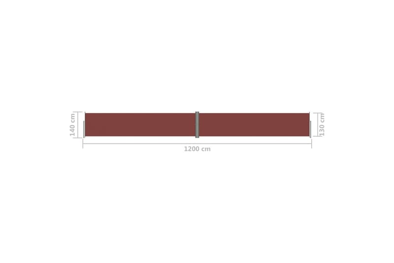 Uttrekkbar sidemarkise brun 140x1200 cm - Brun - Sidemarkise - Markiser