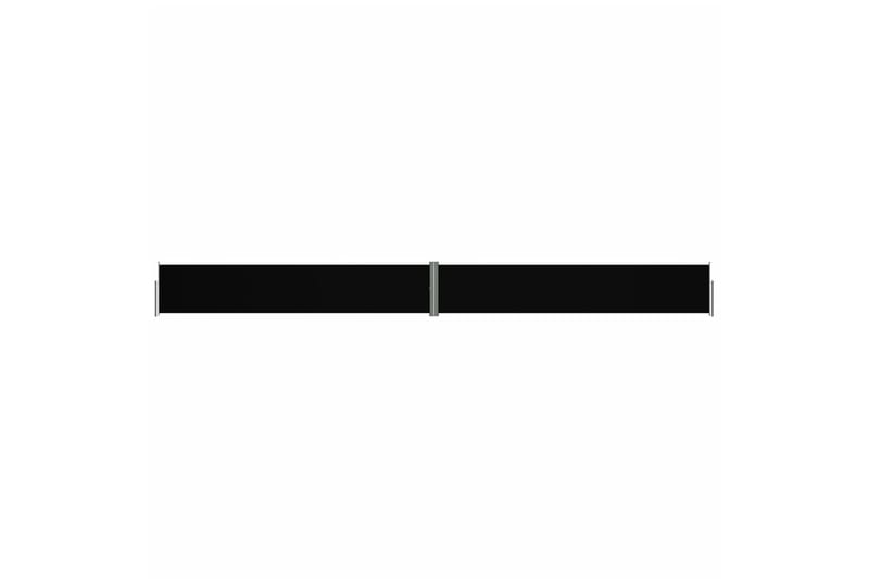 Uttrekkbar sidemarkise svart 117x1200 cm - Svart - Sidemarkise - Markiser