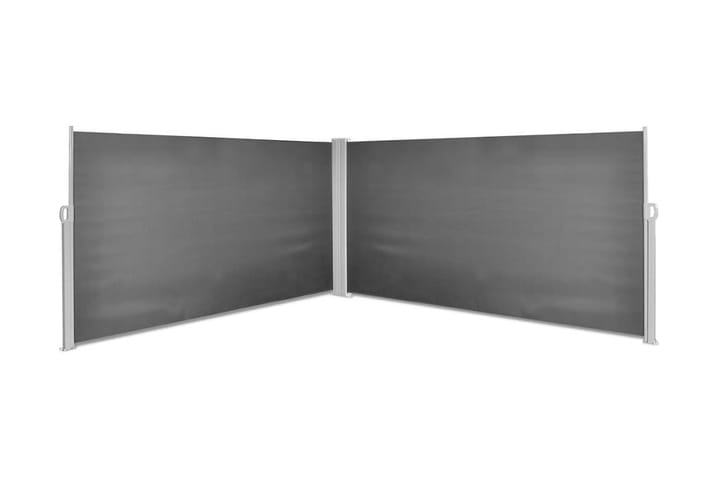 Uttrekkbar sidemarkise svart 160x600 cm - Svart - Markiser - Sidemarkise