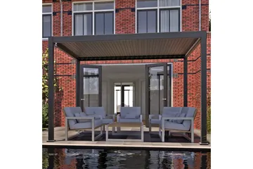 Mirador Paviljong uten Vegger 300x400x250 cm - Mørkegrå - Hagemøbler & utemiljø - Solbeskyttelse - Paviljong