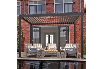 Mirador Paviljong uten Vegger 300x400x250 cm - Mørkegrå - Hagemøbler & utemiljø - Solbeskyttelse - Paviljong