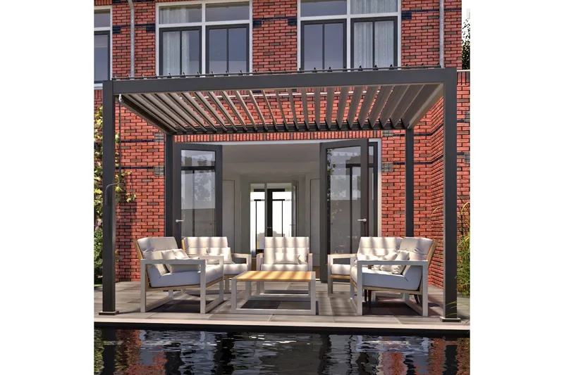 Mirador Paviljong uten Vegger 300x400x250 cm - Mørkegrå - Hagemøbler & utemiljø - Solbeskyttelse - Paviljong