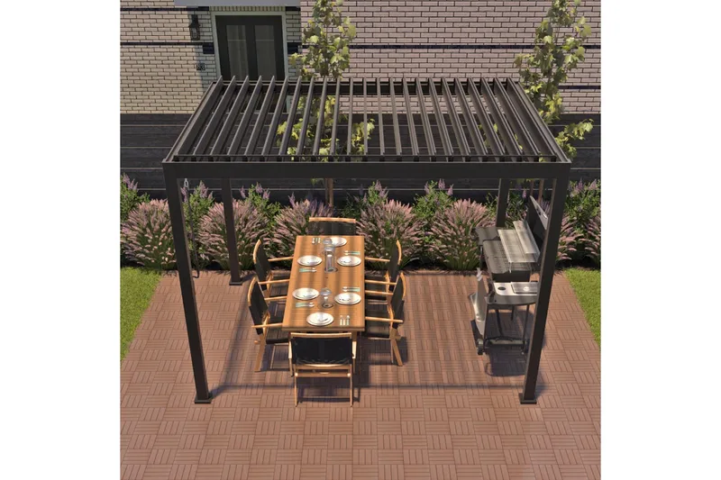 Mirador Paviljong uten Vegger 300x400x250 cm - Mørkegrå - Hagemøbler & utemiljø - Solbeskyttelse - Paviljong
