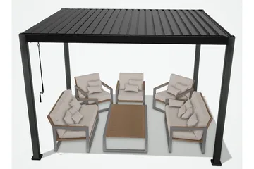 Mirador Paviljong uten Vegger 300x400x250 cm - Mørkegrå - Hagemøbler & utemiljø - Solbeskyttelse - Paviljong