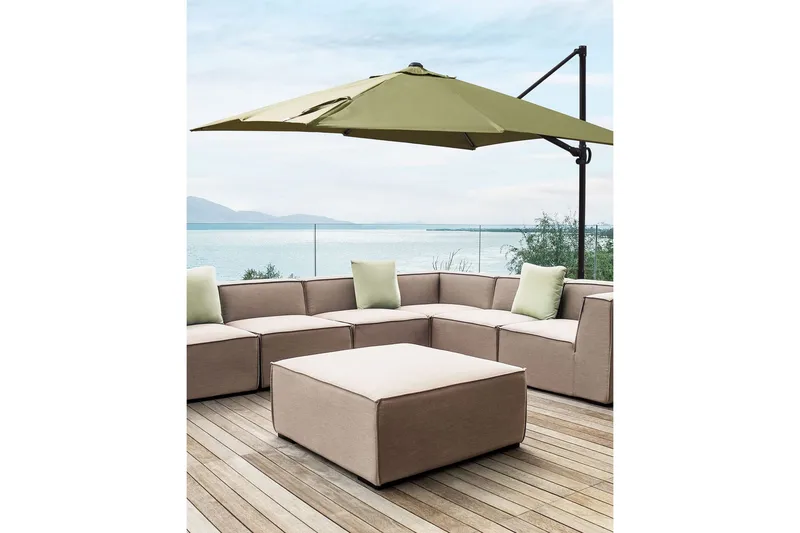 Calimera Hengende parasoll 245 cm - Grønn/Svart - Hagemøbler & utemiljø - Solbeskyttelse - Parasoller - Hengeparasoll