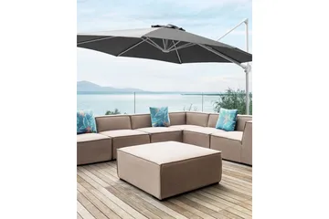 Calimera Hengende parasoll 295 cm - Grå/Hvit - Hagemøbler & utemiljø - Solbeskyttelse - Parasoller - Hengeparasoll