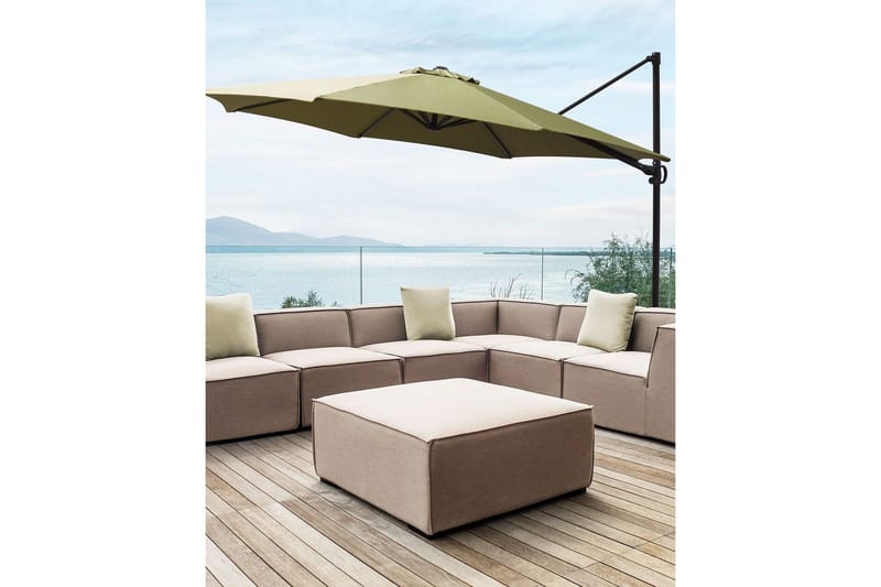 Calimera Hengende parasoll 295 cm - Grønn/Svart - Hagemøbler & utemiljø - Solbeskyttelse - Parasoller - Hengeparasoll