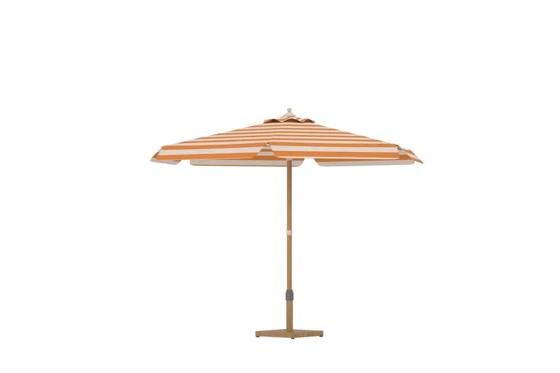 Cerox parasoll 270 cm utendørs - Fersken og hvit, stripete - Hagemøbler & utemiljø - Solbeskyttelse - Parasoller - Balkongparasoll