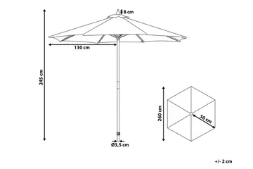 Ferentillo Parasoll 245 cm - Beige - Hagemøbler & utemiljø - Solbeskyttelse - Parasoller