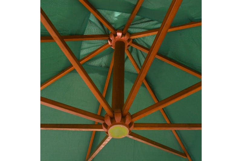 Hengeparasoll 300x300 cm trestang grønn - Grønn - Hengeparasoll