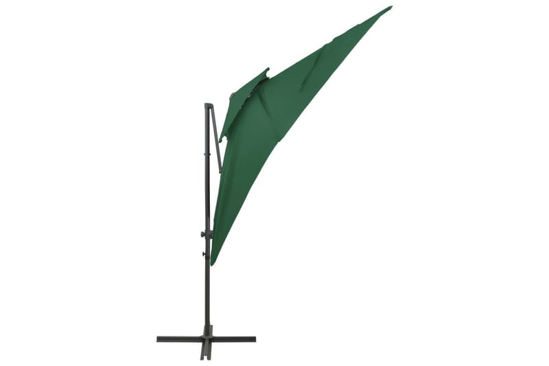 Hengeparasoll med dobbel topp 250x250 cm grønn - Grønn - Parasoller