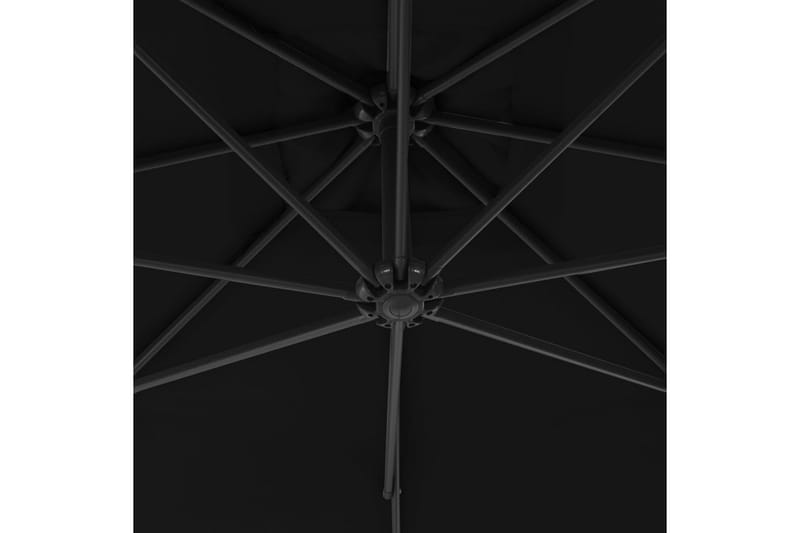 Hengeparasoll med st�ålstang 250x250 cm svart - Svart - Parasoller