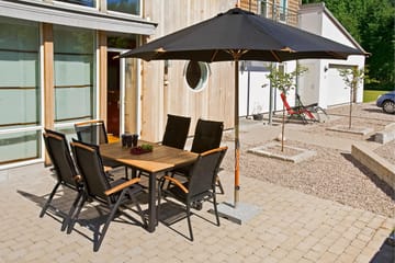 Hillerstorp luksusparasoll tre 335 cm - Svart - Hagemøbler & utemiljø - Solbeskyttelse - Parasoller - Baliparasoll