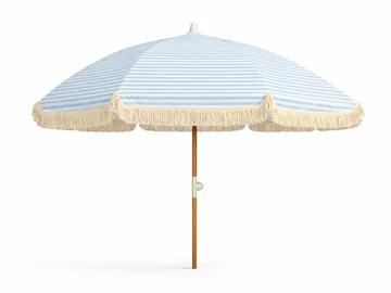 Hillerstorp parasoll 200 cm - Blå/hvit - Hagemøbler & utemiljø - Solbeskyttelse - Parasoller - Strandparasoll