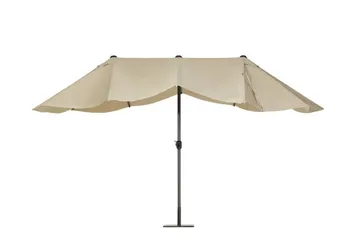 Leppin Parasoll - Beige - Hagemøbler & utemiljø - Solbeskyttelse - Parasoller