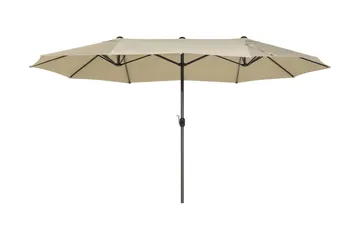 Leppin Parasoll - Beige - Hagemøbler & utemiljø - Solbeskyttelse - Parasoller