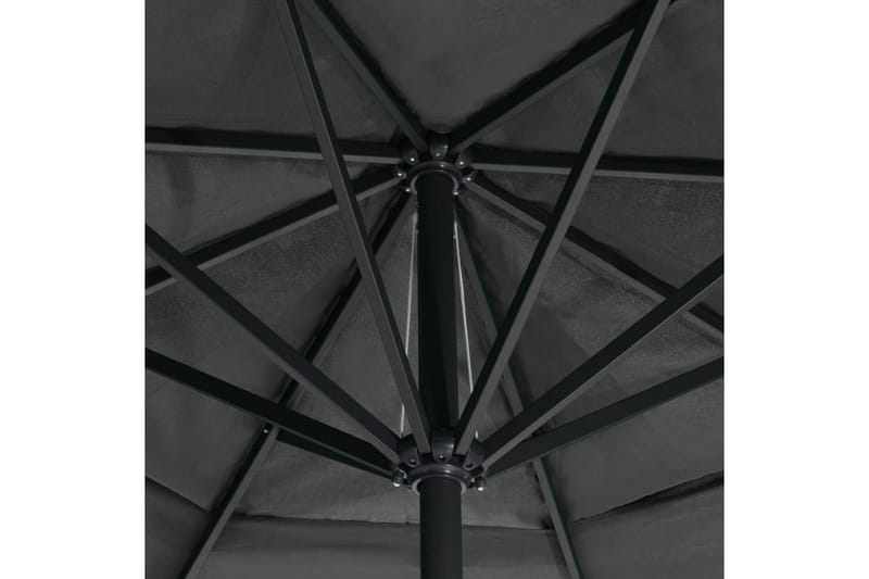 Parasoll med aluminiumsstang 600 cm antrasitt - Grå - Parasoller