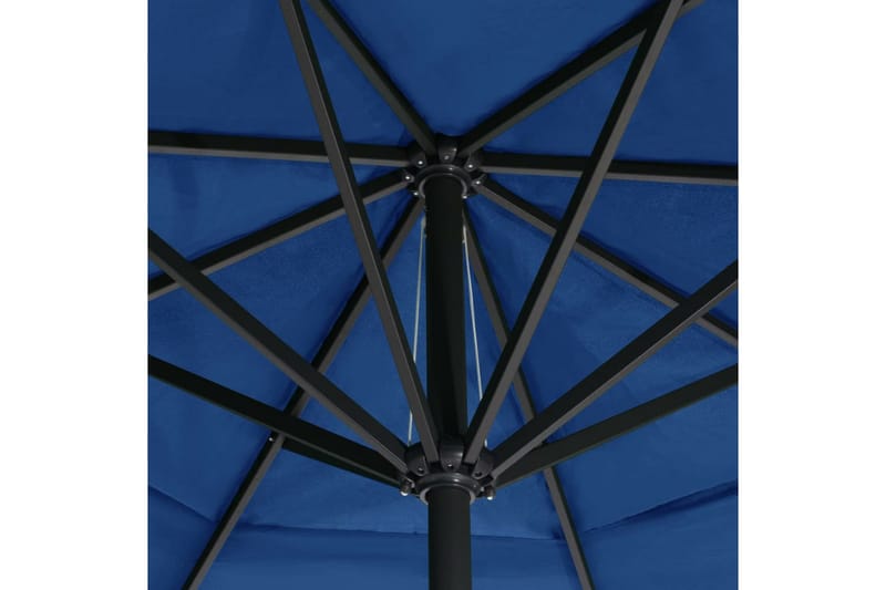 Parasoll med aluminiumsstang 600 cm asurblå - Blå - Parasoller