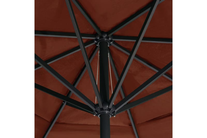 Parasoll med aluminiumsstang 600 cm terrakotta - Oransj - Parasoller