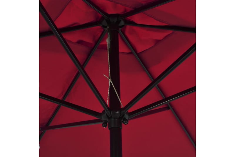 Parasoll med metallstang 300x200 cm vinrød - Parasoller
