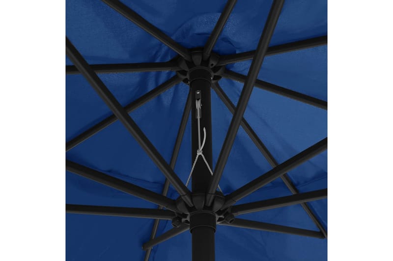 Parasoll med metallstang 400 cm asurblå - Blå - Parasoller