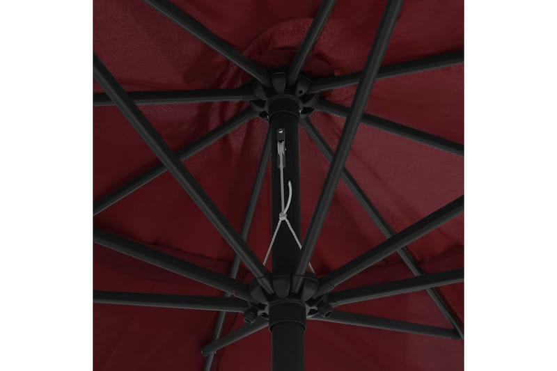 Parasoll med metallstang 400 cm vinrød - Rød - Parasoller
