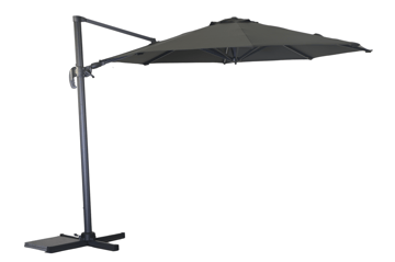 Miami Hageparasoll Frittstående Ø3,5 m - Grå - Hagemøbler & utemiljø - Solbeskyttelse - Parasoller - Hengeparasoll