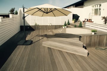 Miami Hageparasoll Frittstående Ø3,5 m - Sand - Hagemøbler & utemiljø - Solbeskyttelse - Parasoller - Hengeparasoll