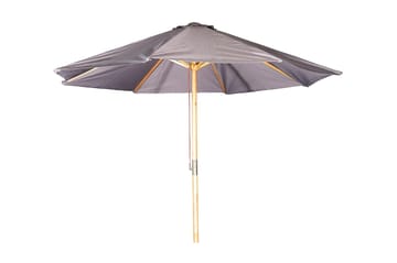 Naxos Parasoll Rund Ø300 cm Svart/Natur - Venture Home - Hagemøbler & utemiljø - Solbeskyttelse - Parasoller - Baliparasoll