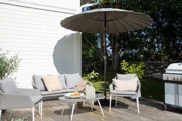 Palmetto Parasoll 270 cm - Grå - Hagemøbler & utemiljø - Solbeskyttelse - Parasoller