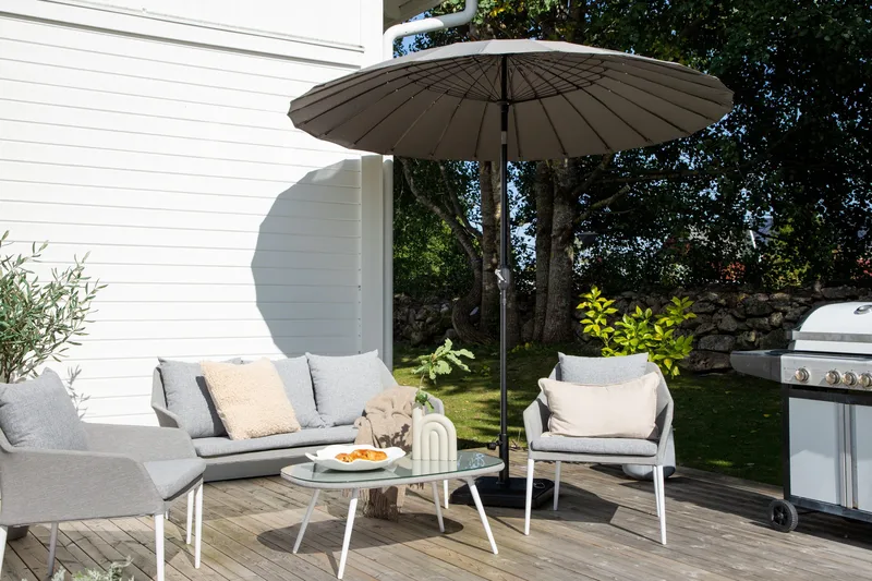Palmetto Parasoll 270 cm - Grå - Hagemøbler & utemiljø - Solbeskyttelse - Parasoller