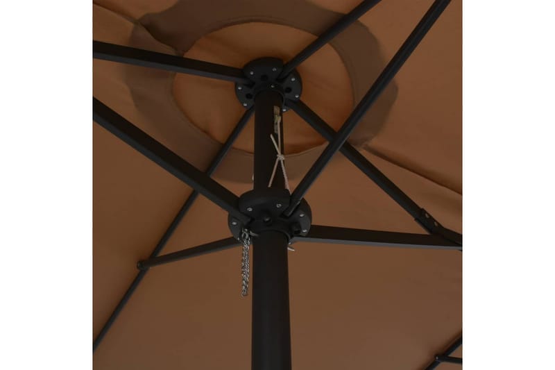 Parasol med aluminiumsstang 460x270 cm gråbrun - Beige - Parasoller