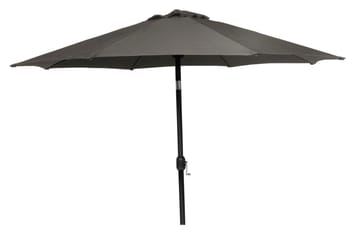 PARASOLL 300 CM ALU GRÅ - Aluminium og polyester - Hagemøbler & utemiljø - Solbeskyttelse - Parasoller