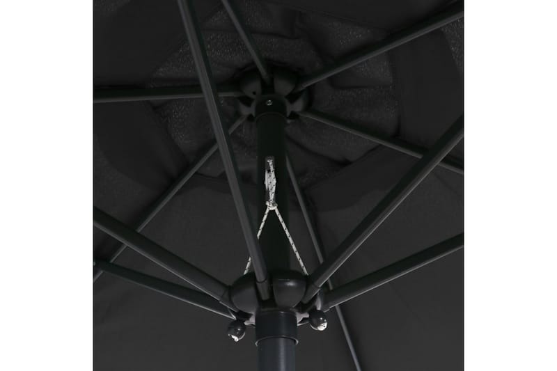 Parasoll antrasitt 200x211 cm aluminium - Parasoller