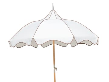 Parasoll Hillerstorp Parasoll 200 cm - Hvit - Hagemøbler & utemiljø - Solbeskyttelse - Parasoller - Strandparasoll