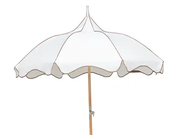 Parasoll Hillerstorp Parasoll 200 cm - Hvit - Hagemøbler & utemiljø - Solbeskyttelse - Parasoller - Strandparasoll