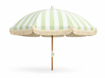 Parasoll Hillerstorp Parasoll 200 cm - Grønn/hvit - Hagemøbler & utemiljø - Solbeskyttelse - Parasoller - Strandparasoll