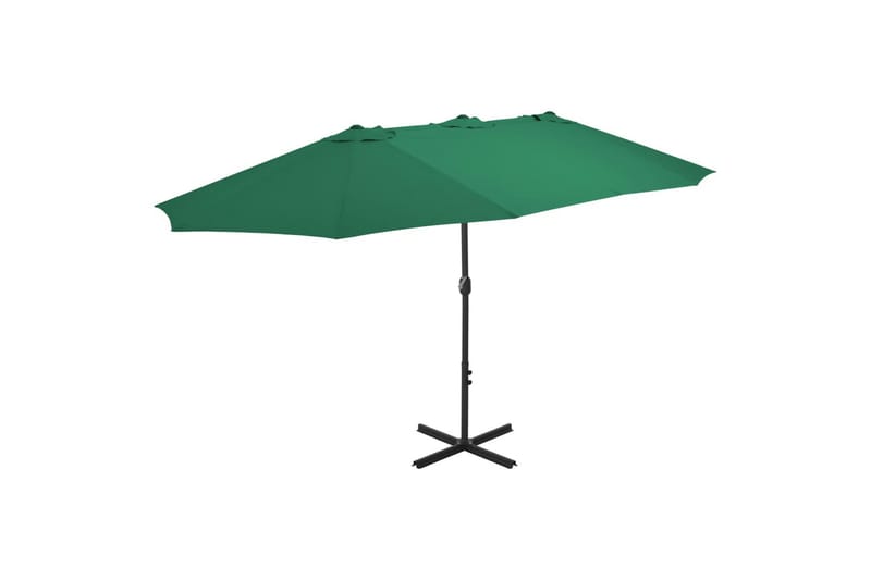 Parasoll med aluminiumsstang 460x270 cm grønn - Grønn - Parasoller