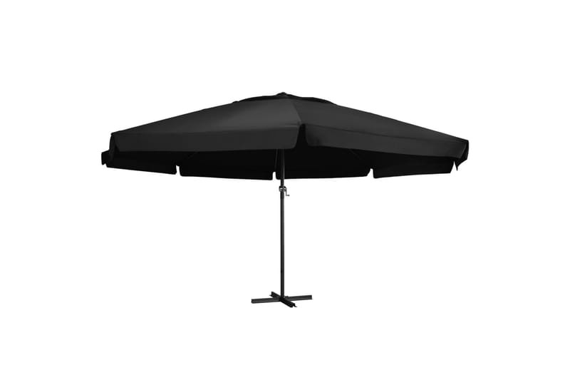 Parasoll med aluminiumsstang 500 cm svart - Parasoller
