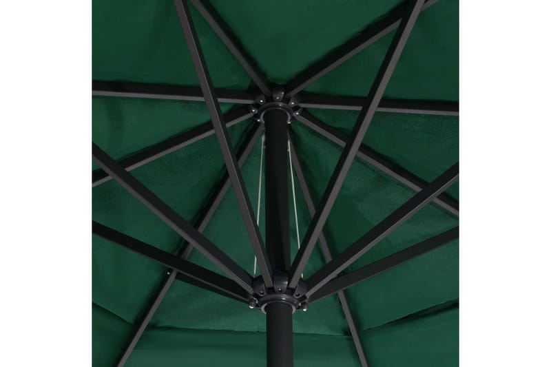 Parasoll med aluminiumsstang 600 cm grønn - Grønn - Parasoller