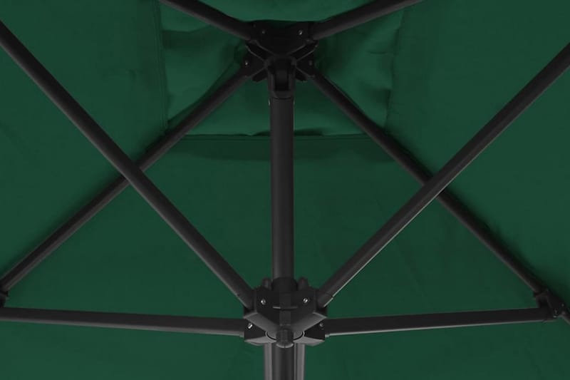 Parasoll med stålstang 250x250 cm grønn - Grønn - Parasoller