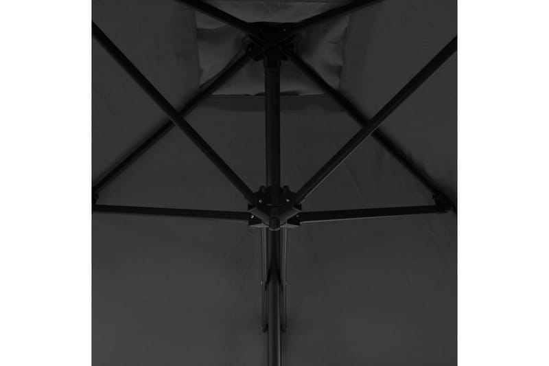 Parasoll med stålstang 300 cm antrasitt - Grå|Svart - Parasoller