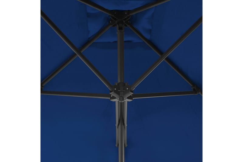 Parasoll med stålstang blå 250x250x230 cm - Blå - Parasoller