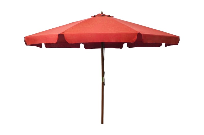 Parasoll med trestang 330 cm terrakotta - Parasoller