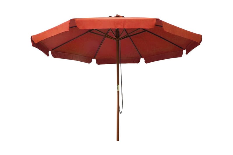 Parasoll med trestang 330 cm terrakotta - Parasoller