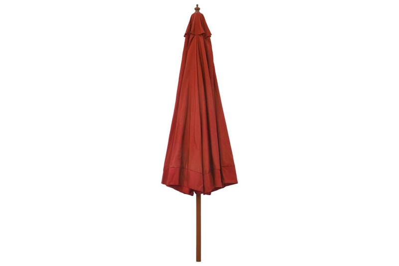 Parasoll med trestang 330 cm terrakotta - Parasoller